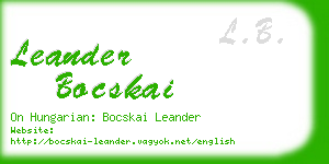 leander bocskai business card